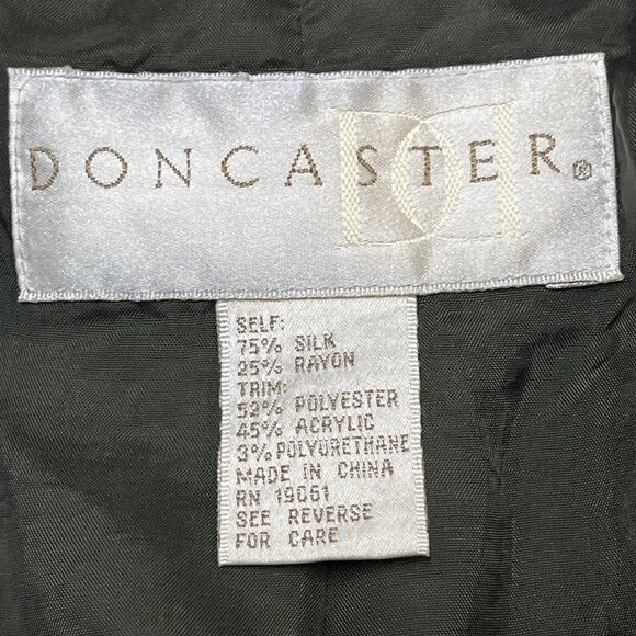 Doncaster Jacket Womans 10 Brown Woven Silk Tweed Blazer Cropped  Dark Academia - Picture 7 of 13